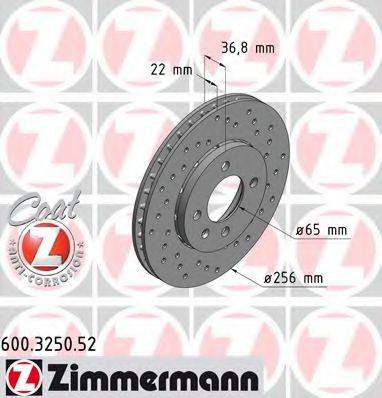 ZIMMERMANN 600325052 гальмівний диск