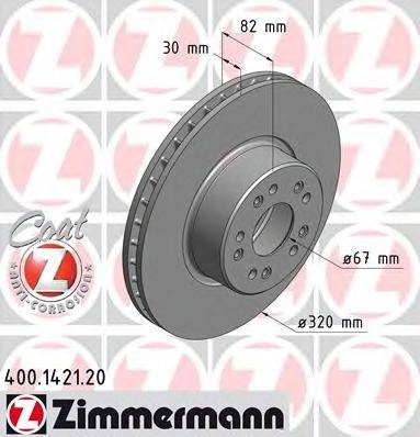 ZIMMERMANN 400142120 Тормозной диск