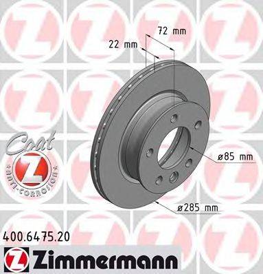 ZIMMERMANN 400647520 Тормозной диск