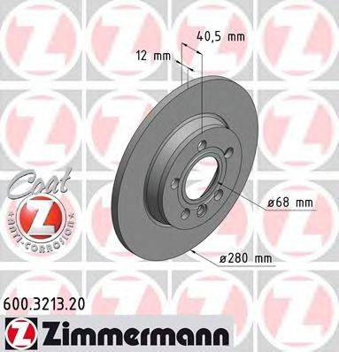 ZIMMERMANN 600321320 Тормозной диск