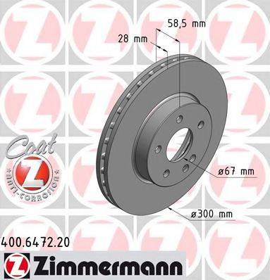 ZIMMERMANN 400647220 Тормозной диск
