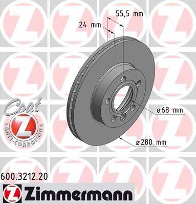 ZIMMERMANN 600321220 Тормозной диск