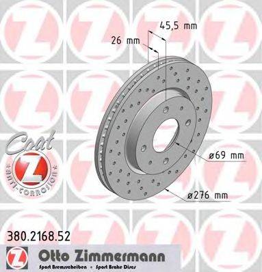 ZIMMERMANN 380216852 гальмівний диск
