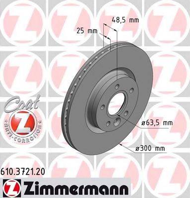Тормозной диск ZIMMERMANN 610.3721.20