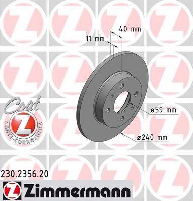 ZIMMERMANN 230235620 Тормозной диск