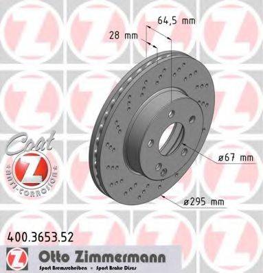 ZIMMERMANN 400365352 гальмівний диск