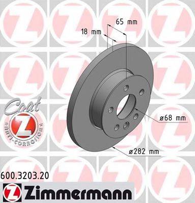 ZIMMERMANN 600320320 Тормозной диск