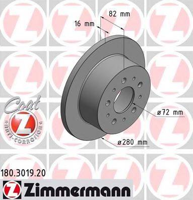 Тормозной диск ZIMMERMANN 180.3019.20