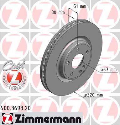 ZIMMERMANN 400369320 Тормозной диск