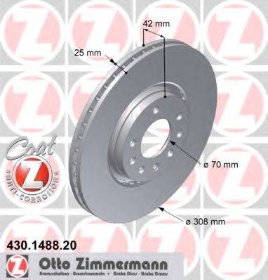 ZIMMERMANN 430148820 Тормозной диск