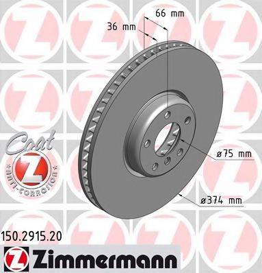 ZIMMERMANN 150291520 Тормозной диск