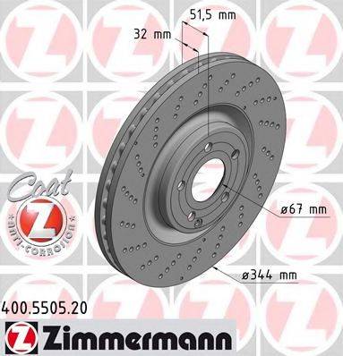 ZIMMERMANN 400550520 Тормозной диск