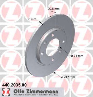 ZIMMERMANN 440203500 Тормозной диск