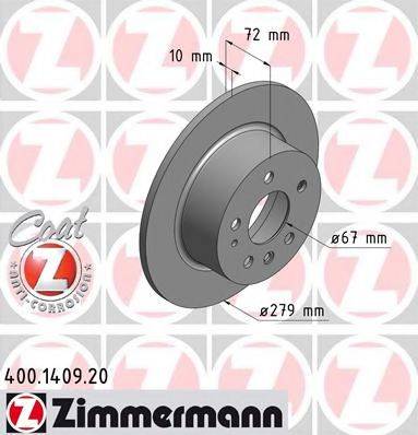 ZIMMERMANN 400140920 Тормозной диск