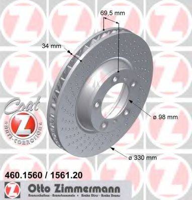 ZIMMERMANN 460156020 гальмівний диск