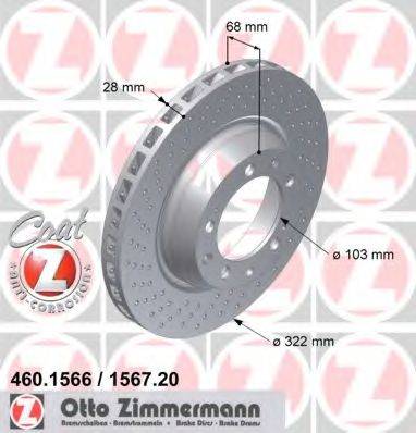 ZIMMERMANN 460156620 Тормозной диск