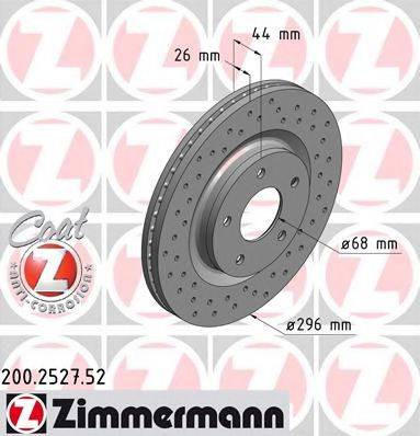ZIMMERMANN 200252752 Тормозной диск