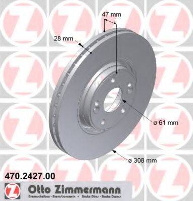 гальмівний диск ZIMMERMANN 470.2427.00