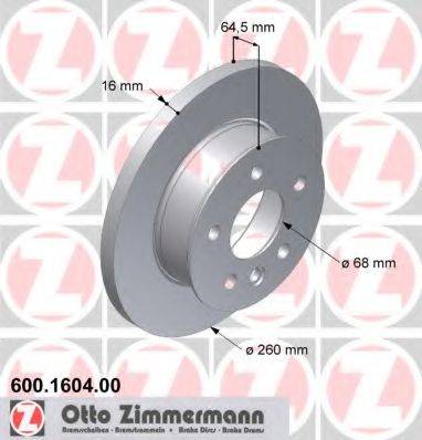 ZIMMERMANN 600160400 Тормозной диск