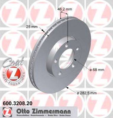 ZIMMERMANN 600320820 Тормозной диск