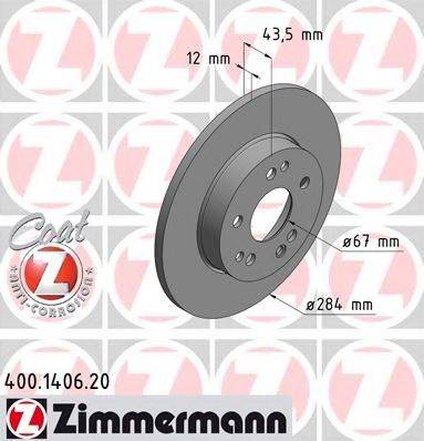 ZIMMERMANN 400140620 Тормозной диск