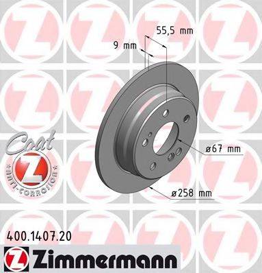 ZIMMERMANN 400140720 Тормозной диск