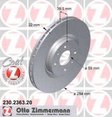 ZIMMERMANN 230236320 Тормозной диск