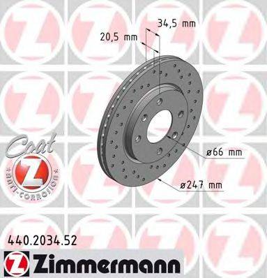 ZIMMERMANN 440203452 Тормозной диск