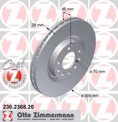 ZIMMERMANN 230236820 Тормозной диск