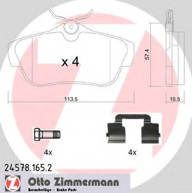 ZIMMERMANN 245781652 Комплект тормозных колодок, дисковый тормоз
