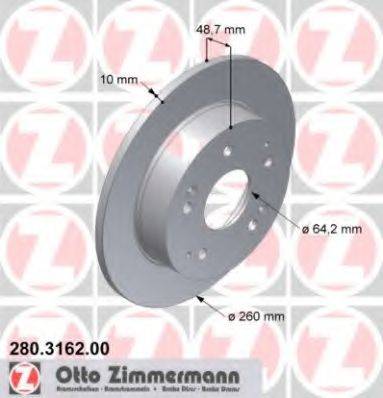 Тормозной диск ZIMMERMANN 280.3162.00