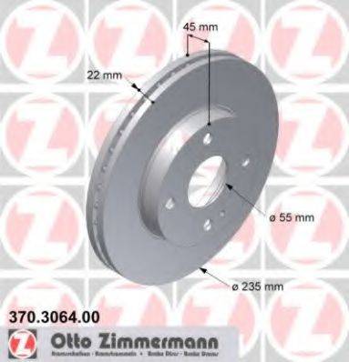 ZIMMERMANN 370306400 Тормозной диск