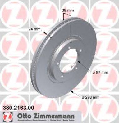 ZIMMERMANN 380216300 Тормозной диск