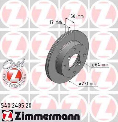 Тормозной диск ZIMMERMANN 540.2485.20