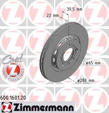 ZIMMERMANN 600160120 Тормозной диск