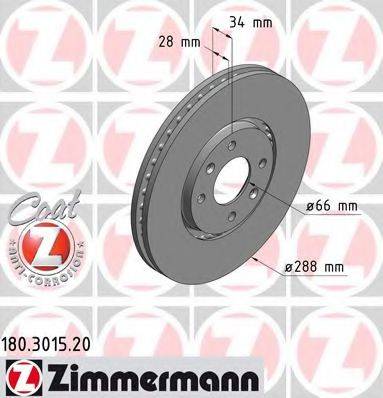ZIMMERMANN 180301520 Тормозной диск