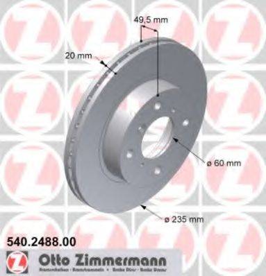 ZIMMERMANN 540248800 Тормозной диск