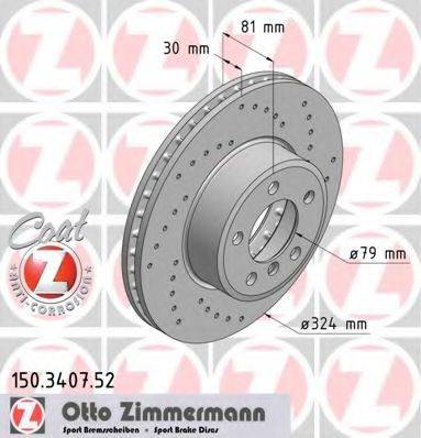 ZIMMERMANN 150340752 Тормозной диск