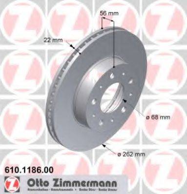 ZIMMERMANN 610118600 Тормозной диск