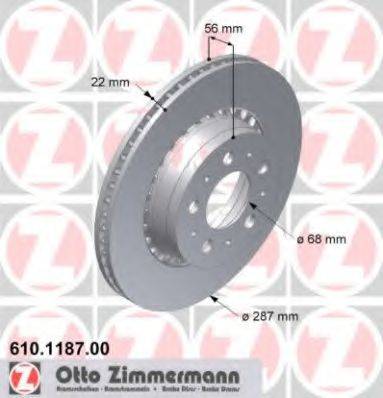 ZIMMERMANN 610118700 Тормозной диск