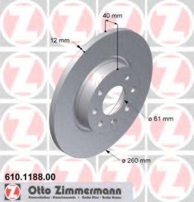 ZIMMERMANN 610118800 гальмівний диск