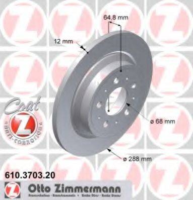 ZIMMERMANN 610370320 Тормозной диск