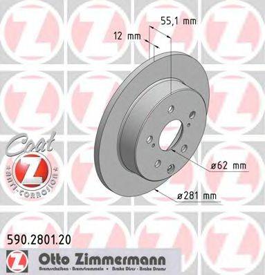 ZIMMERMANN 590280120 Тормозной диск