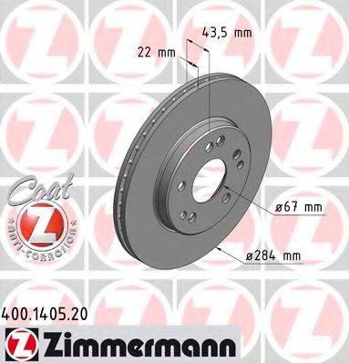 ZIMMERMANN 400140520 Тормозной диск