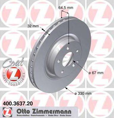 ZIMMERMANN 400363720 Тормозной диск