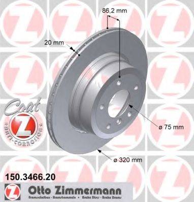 Тормозной диск ZIMMERMANN 150.3466.20