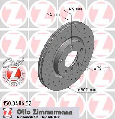 Тормозной диск ZIMMERMANN 150.3486.52
