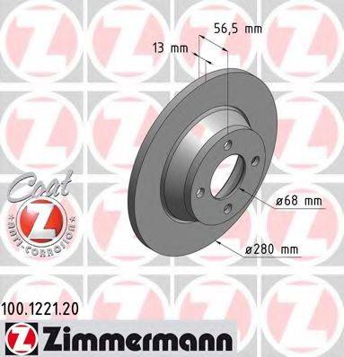 ZIMMERMANN 100122120 Тормозной диск
