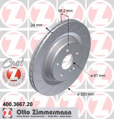 Тормозной диск ZIMMERMANN 400.3667.20