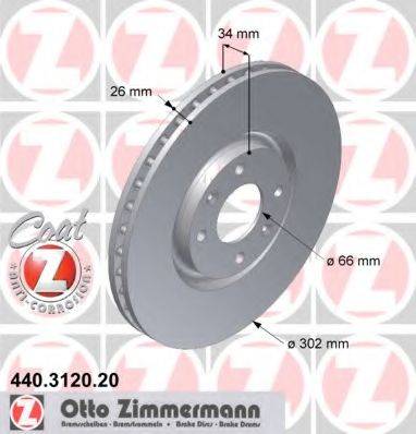 ZIMMERMANN 440312020 Тормозной диск